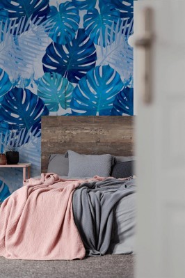 Tapeta z wzorem z liści monstera