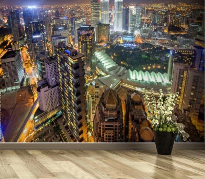 Fototapeta zdjęcie miasta z samolotu