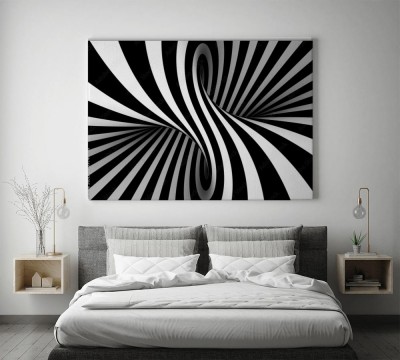 Obraz na płótnie Czarno-biały abstrakcyjny węzeł