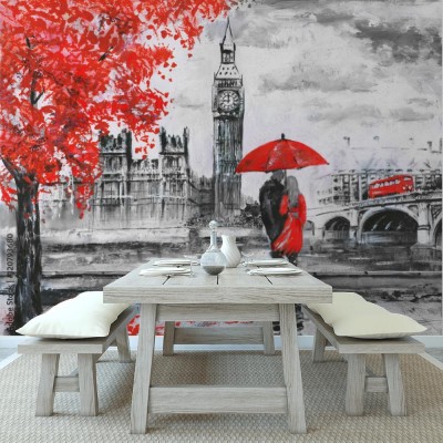 Fototapeta Architektura Londynu w malarstwie artystycznym