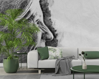 Fototapeta Portret szkicowany ołówkiem