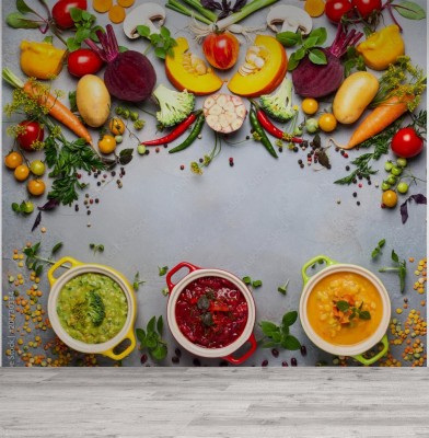 Fototapeta Zdrowe zupy warzywne