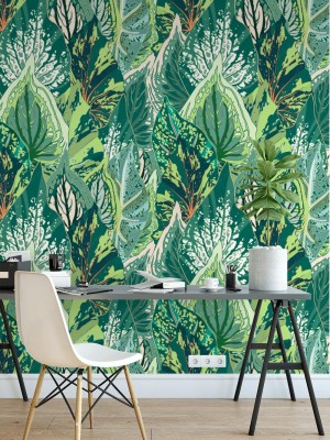 Tapeta Zielony liść tropikalny