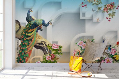 Fototapeta 3D w kwiaty