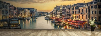 Fototapeta Słynny kanał Grande z mostu Rialto