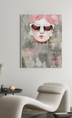 Obrazy do salonu Portret w okularach - akwarela