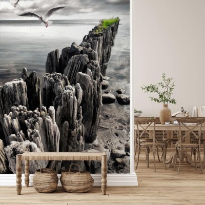 Fototapeta Falochrony na plaży nad Morzem Bałtyckim