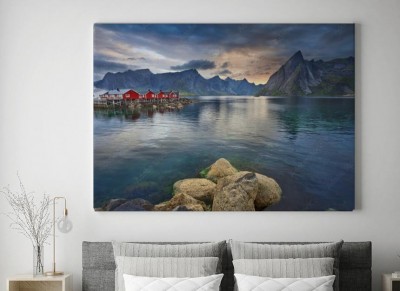 Obrazy do salonu Przepiękny archipelag Lofoten na morzu Norweskim