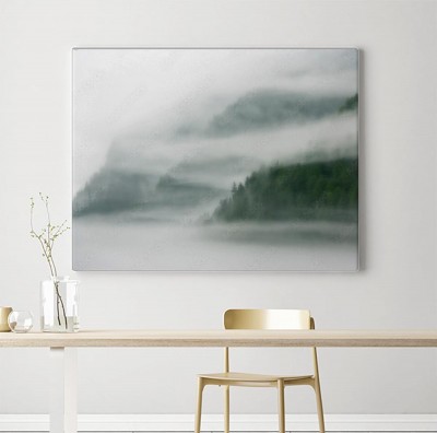 Obraz na płótnie Wyspa wyłaniająca się z mgły