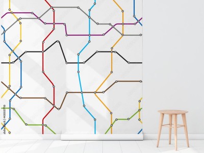 Fototapeta kolorowe linie minimalistyczne