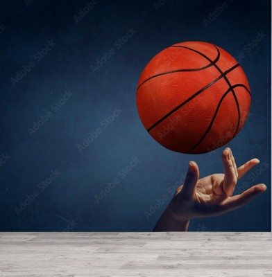Fototapeta Koszykówka w jednym palcu