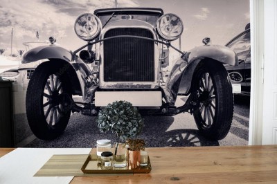 Fototapeta Widok klasycznego samochodu w stylu retro