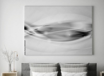 Obrazy do salonu Fale srebrnej abstrakcji