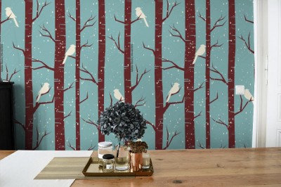 Fototapeta Zimowy Las Szwu