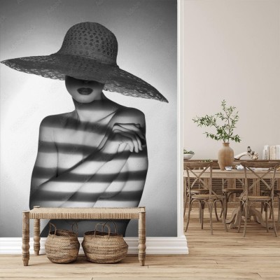 Fototapeta Seksowna naga kobieta w kapeluszu