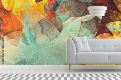 Fototapeta Futurystyczne malarstwo abstrakcyjne