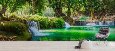 Fototapeta z pięknym krajobrazem naturalnym w postaci wodospadu