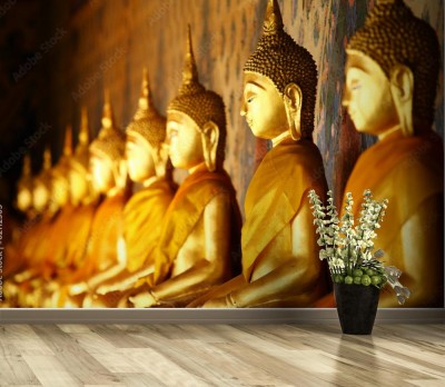 Fototapeta Złoty Budda w świątyni