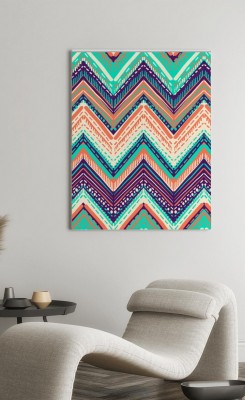 Obrazy do salonu Abstrakcyjny wzór tkaniny w stylu boho