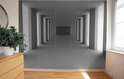 Naklejka na szafę Prosty korytarz