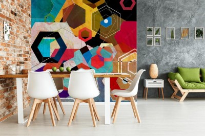 Fototapeta abstrakcyjne tło z sześciokątów