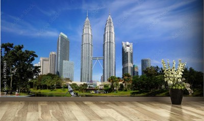 Fototapeta Malezyjskie bliźniacze wierze w Kuala Lumpur
