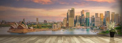Fototapeta Centrum Sydney w ujęciu panoramicznym