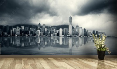 Fototapeta Linia brzegowa w mieście Hongkong