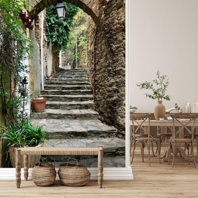 Fototapeta Schody w starej uliczce