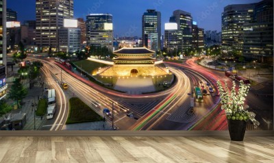 Fototapeta Sungnyemun Namdaemun Gate w Seulu w Korei