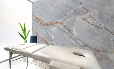 Fototapeta w stylu minimalistycznym - Szary marmur