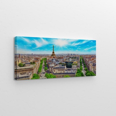 Obraz na płótnie Piękny widok panoramiczny na Paryż z dachu Triumfalnego