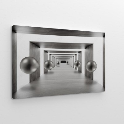 Obraz na płótnie Tunel 3D z kulą