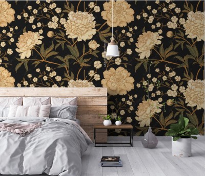 Tapeta z wzorem z kwiatów piwonii