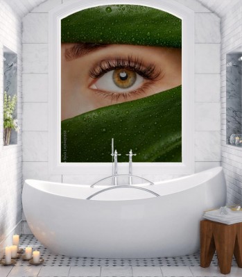 Naklejka na okno łazienkowe Rozkoszne spojrzenie