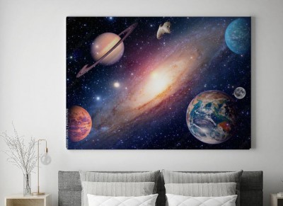 Obrazy do salonu z galaktyką