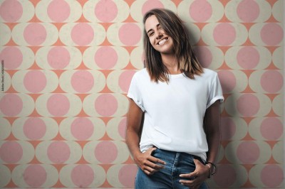 Fototapeta z ciekawym wzorem retro