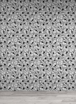 Fototapeta z monochromatycznym wzorem w maki