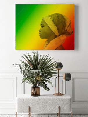 Obraz na płótnie Portret - kolorowy profil