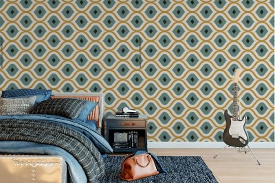 Tapeta Geometryczny wzór w stylowym retro