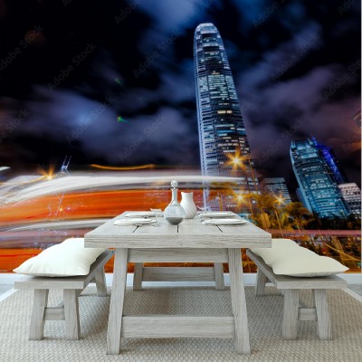 Fototapeta Miasto Hongkong w biegu