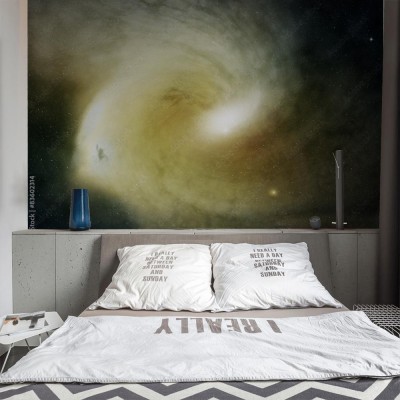 Fototapeta Spiralna mgławica świecąca w kosmosie