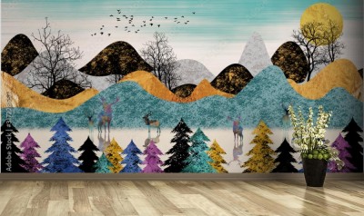 Fototapeta w nowoczesnym stylu z akcentami 3D