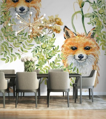 Tapeta Lis malowany akwarelą