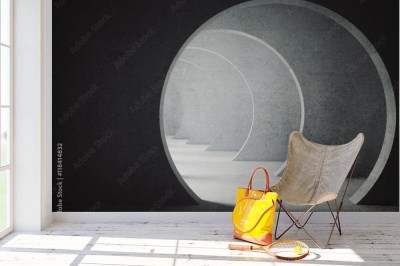 Fototapeta Teksturowany tunel betonowy