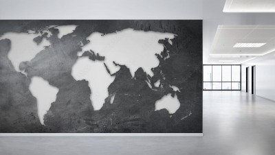 Fototapeta Mapa świata na tablicy