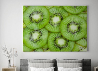 Obrazy do salonu Tło z owoców kiwi