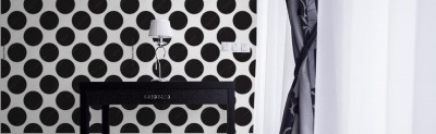 Fototapeta w czarne kropki na białym tle