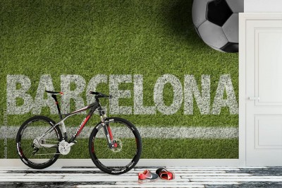Fototapeta Boisko do piłki nożnej z tekstem: Barcelona