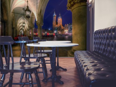 Fototapeta Kraków - stare miasto nocą